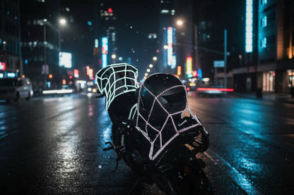 Motorbike/Bicycle Elastic Nets For Helmet Storage