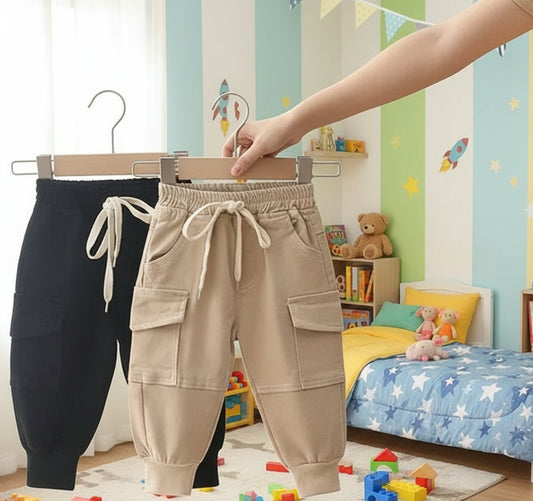 Casual Black/Khaki Kids Pants