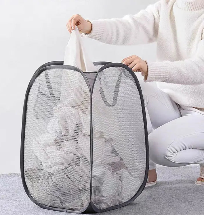 Mesh Pop-Up Laundry Basket