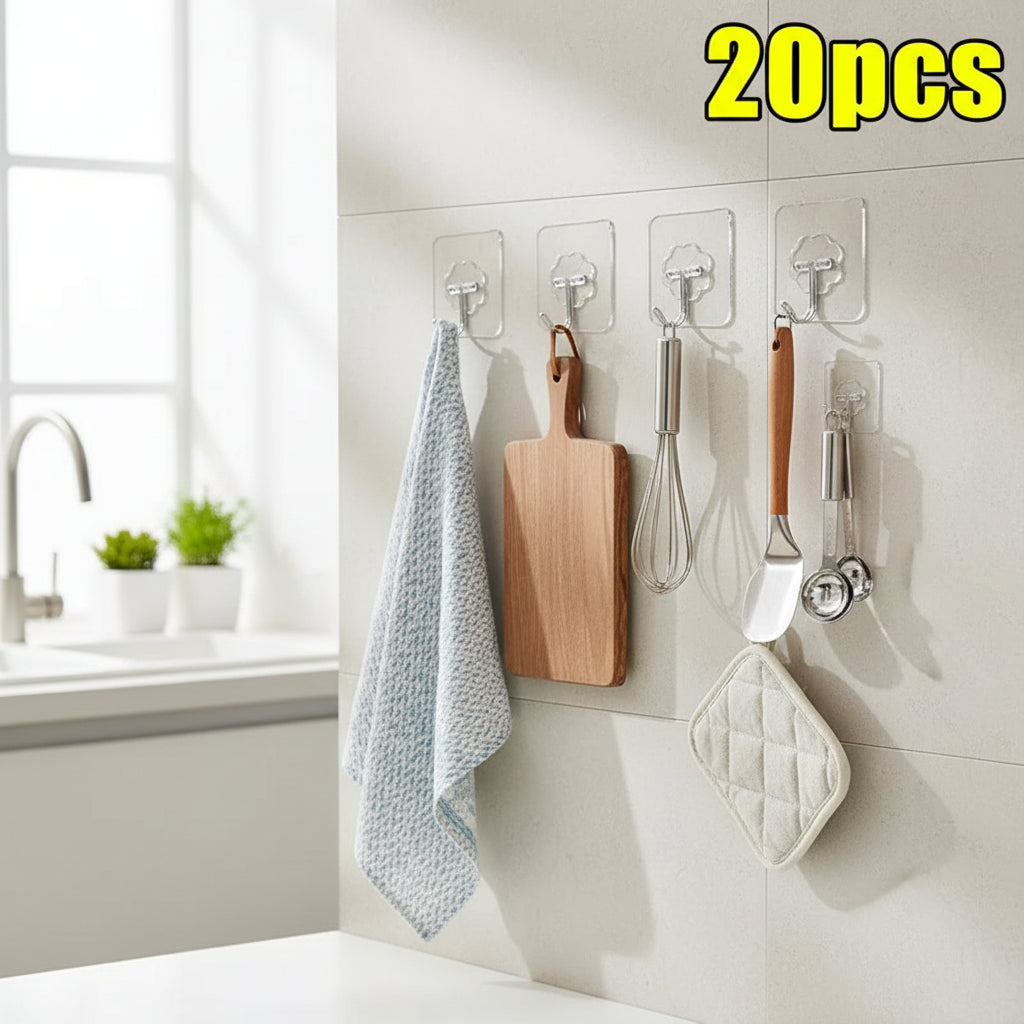 Plastic Transparent Robe Hooks