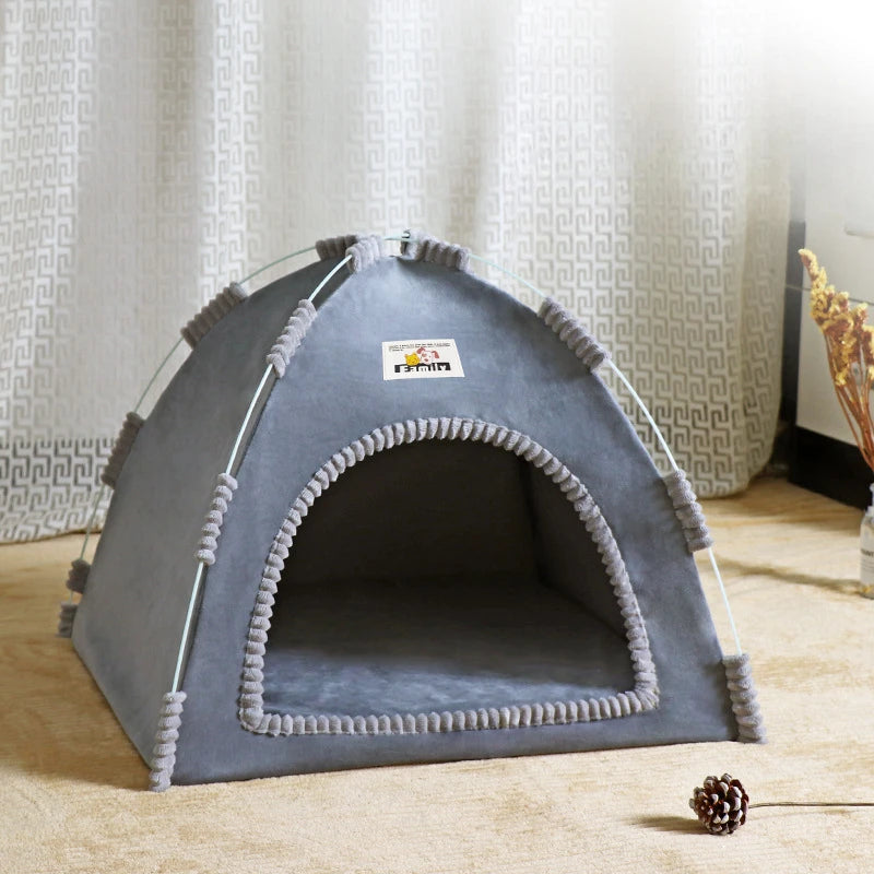 Foldable Breathable Houses for Pets With Cushion