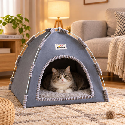 Foldable Breathable Houses for Pets With Cushion