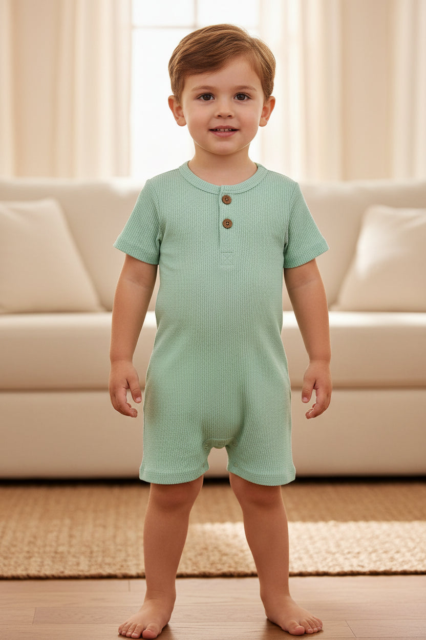 Simple Short Sleeve Colorful Rompers