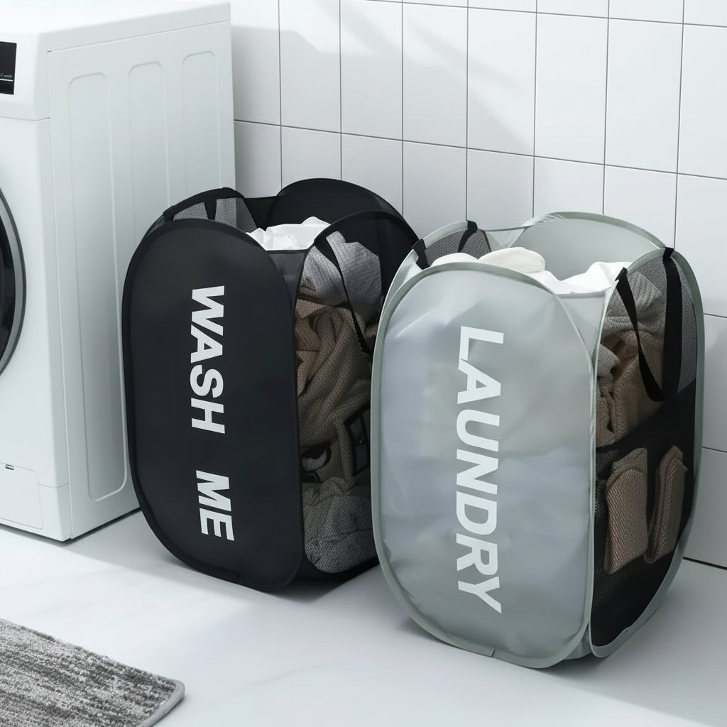 Portable Mesh Pop Up Laundry Baskets