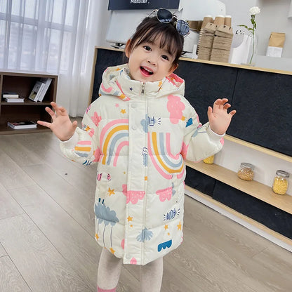 Fashionable Long Warm Hooded Jackets