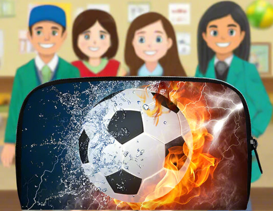 حافظات أقلام بتصميم كرة القدم/كرة السلة