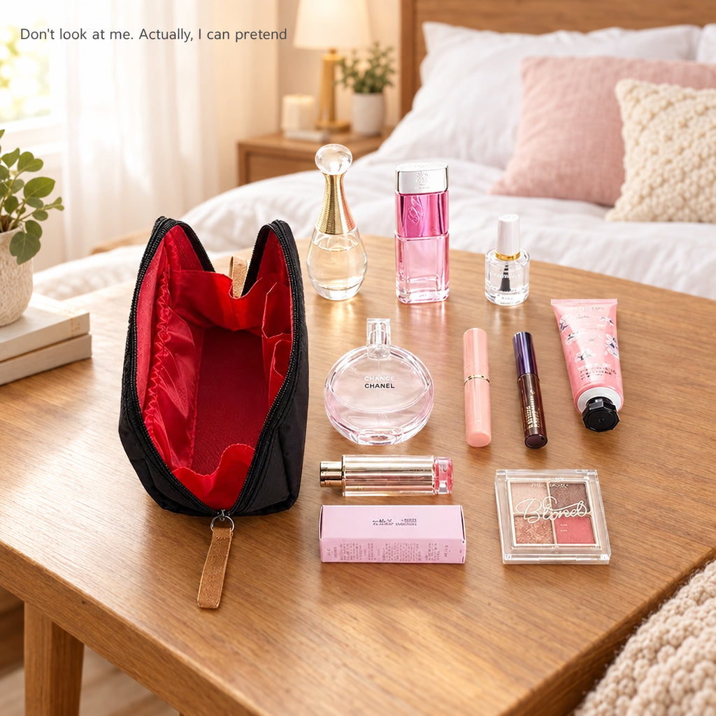 Partitioned Large Capacity Cosmetic Bags