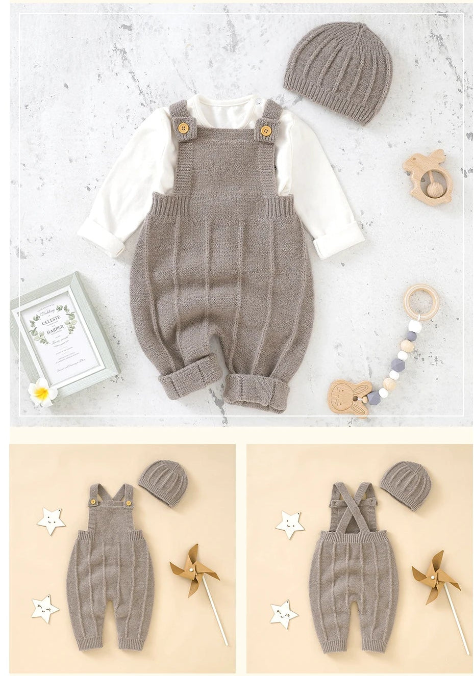 Soft and Comfortable Rompers + Hats