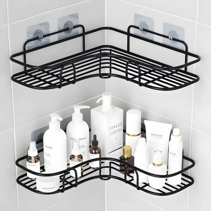 No-Drill Storage Rack Bathroom Shelves