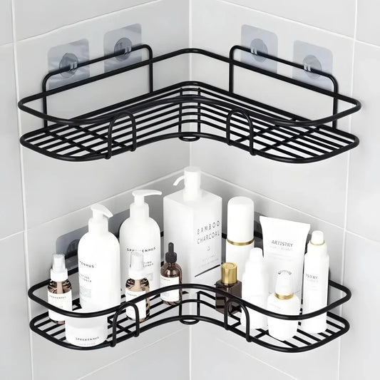 No-Drill Storage Rack Bathroom Shelves