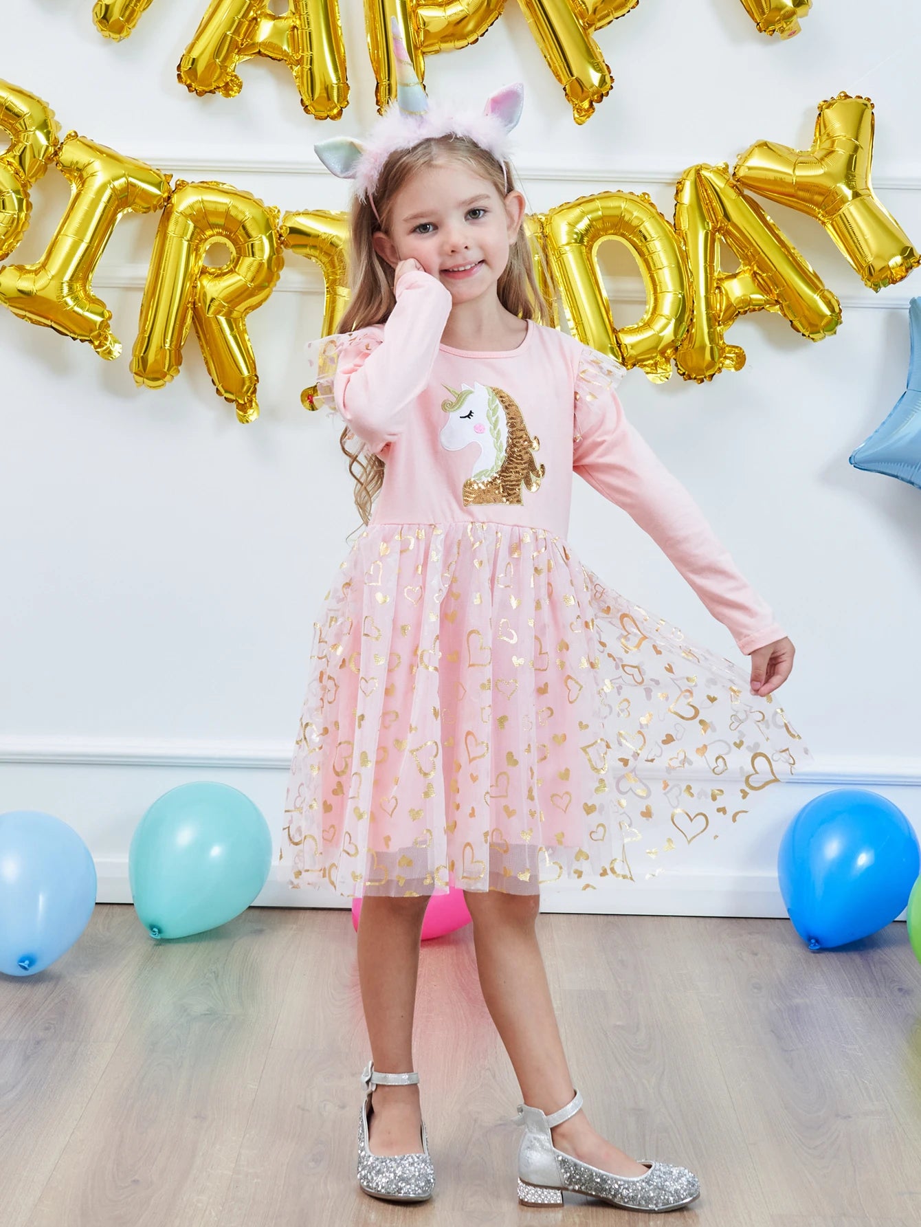 Robes licorne de dessin animé pour filles