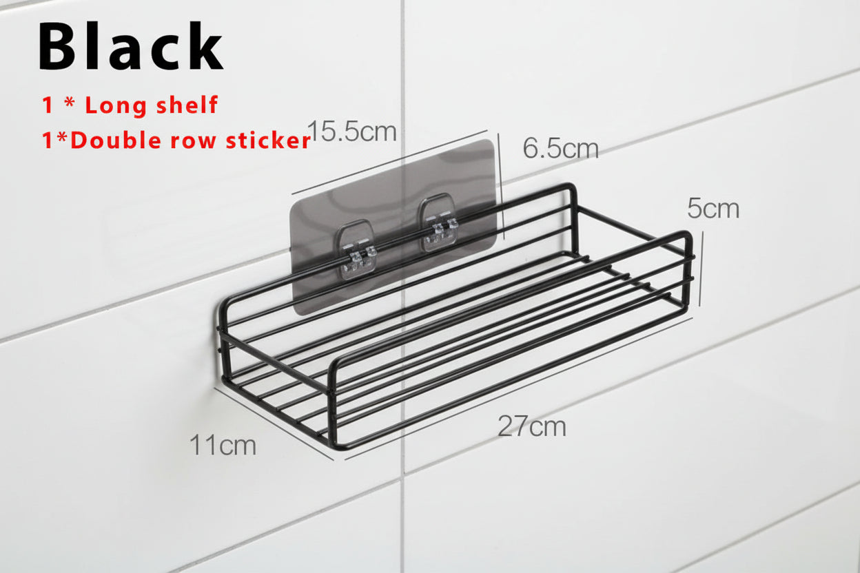 No-Drill Storage Rack Bathroom Shelves