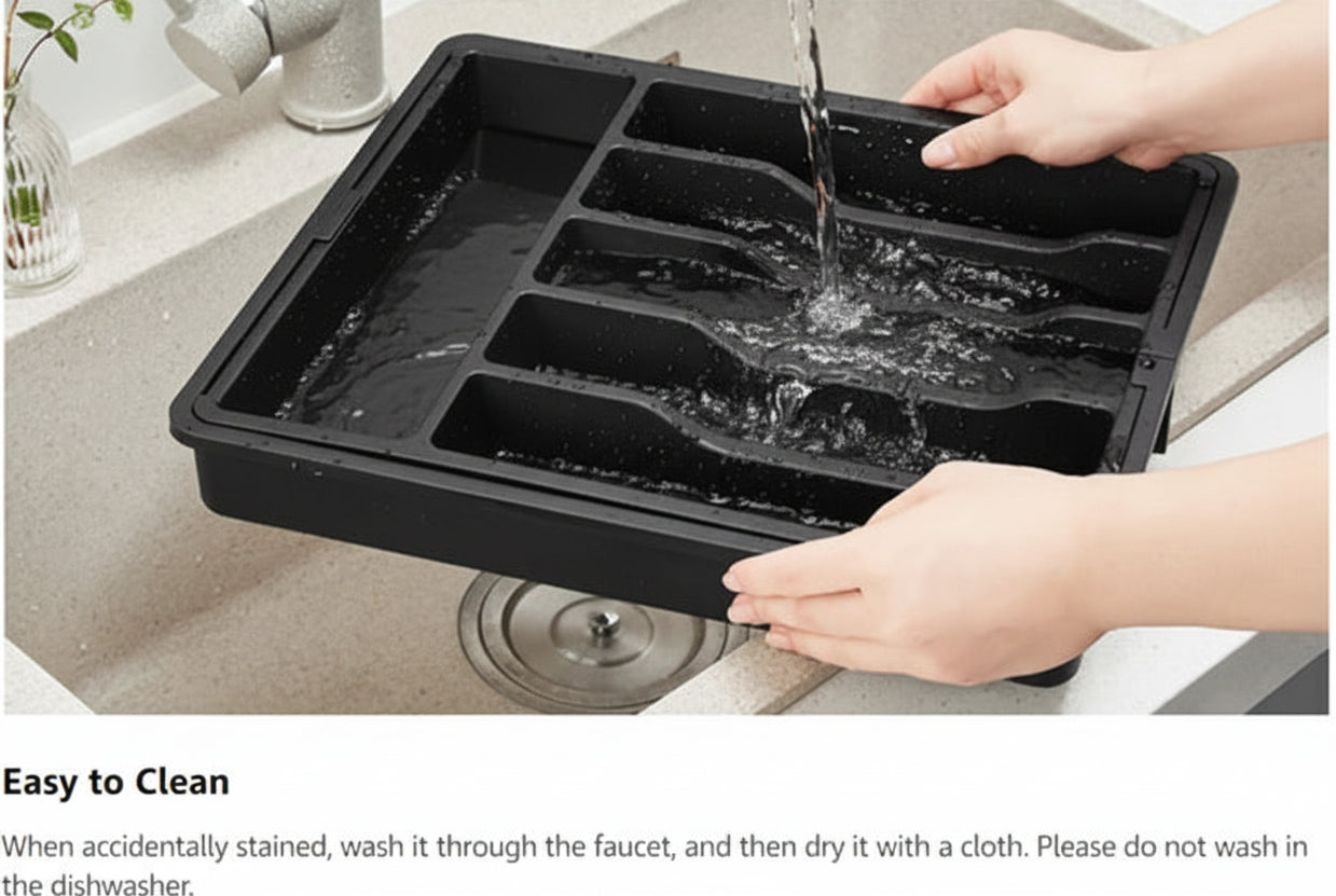 8 Grids Adjustable Kitchen Storage Organizer Trays