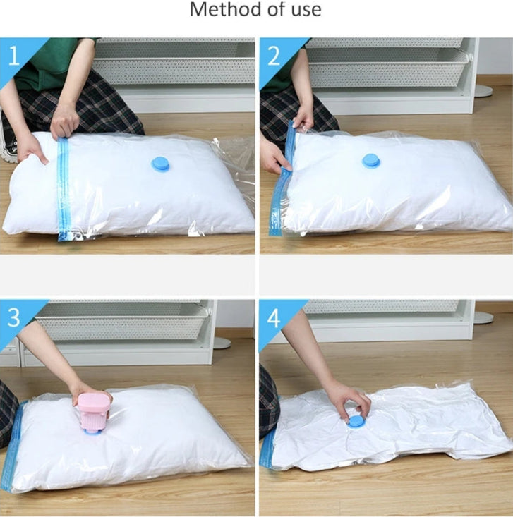 3/4/5Pcs Vacuum Storage Bags With Pump