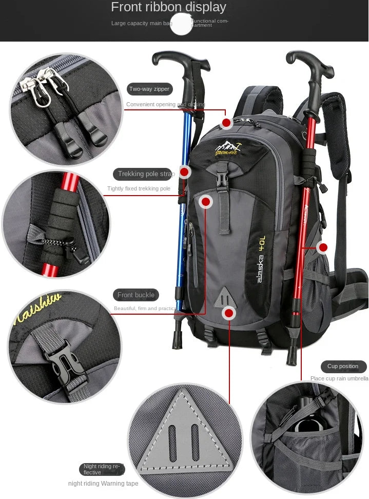 Casual USB Charging 40L Backpacks Bags