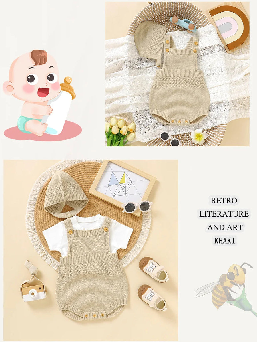 Colorful Simple Design Rompers + Hats