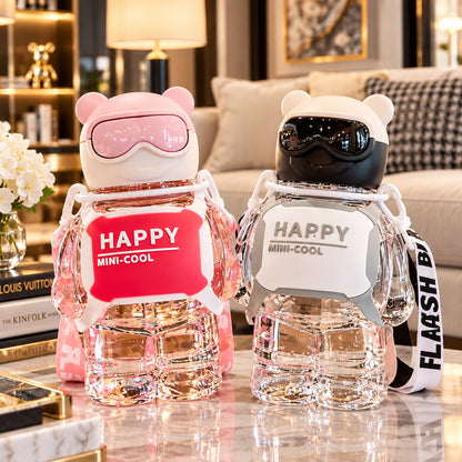Robot Bear Large Capacity Water Bottles