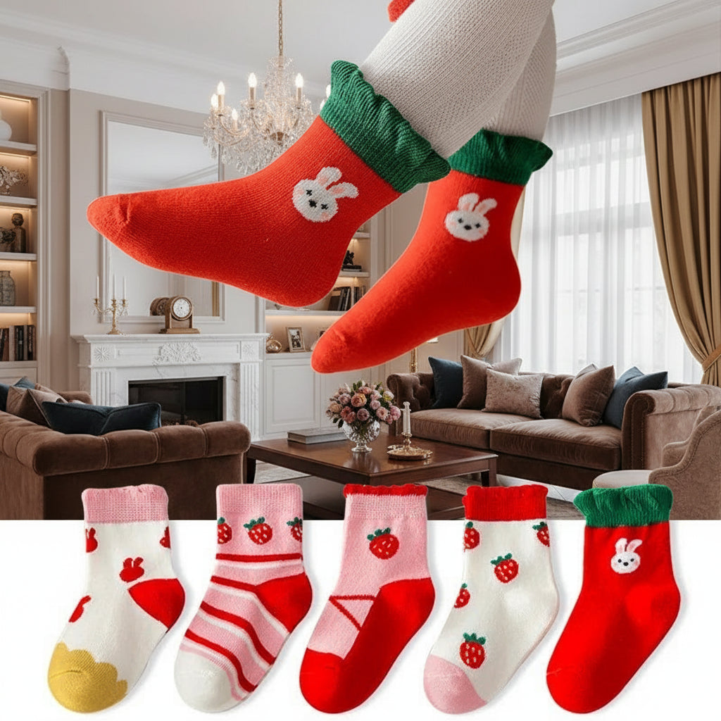 Lot de 5 paires de chaussettes mi-montantes douces et confortables