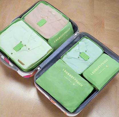 Waterproof Colorful Packing Organizers With Zipper(6Pcs)