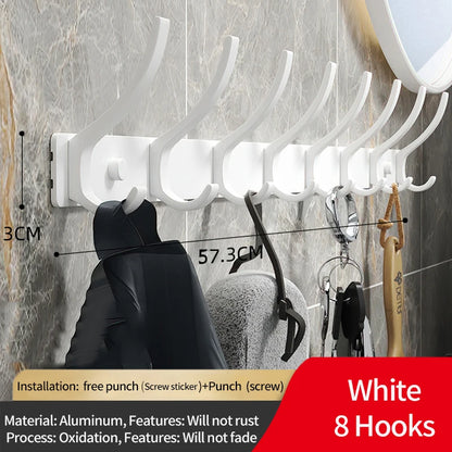 Black/White Folding Robe Hooks