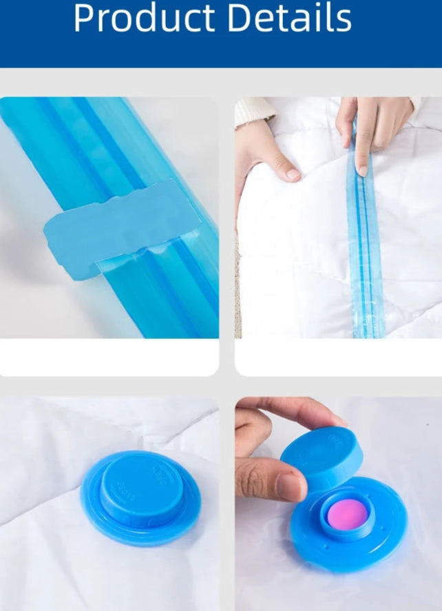 3/4/5Pcs Vacuum Storage Bags With Pump