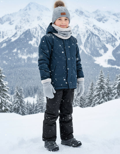 قبعات وقفازات وأوشحة دافئة ملونة لحماية الأذن