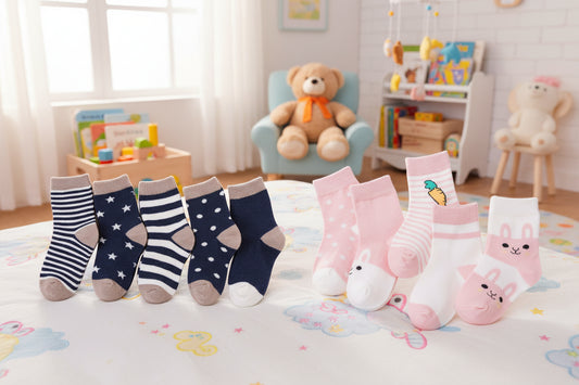 5Prs Cartoon Kids Short Socks