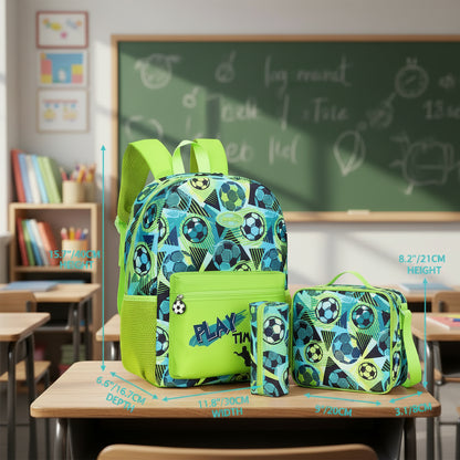 Boys School Backpack With Lunch Box and Pen Case