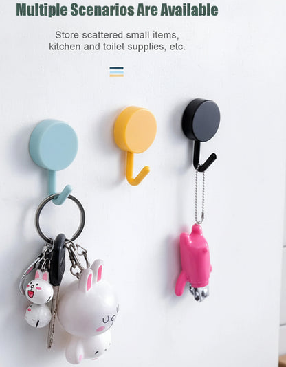 10Pcs Self Adhesive Wall Hooks Strong Without Drilling