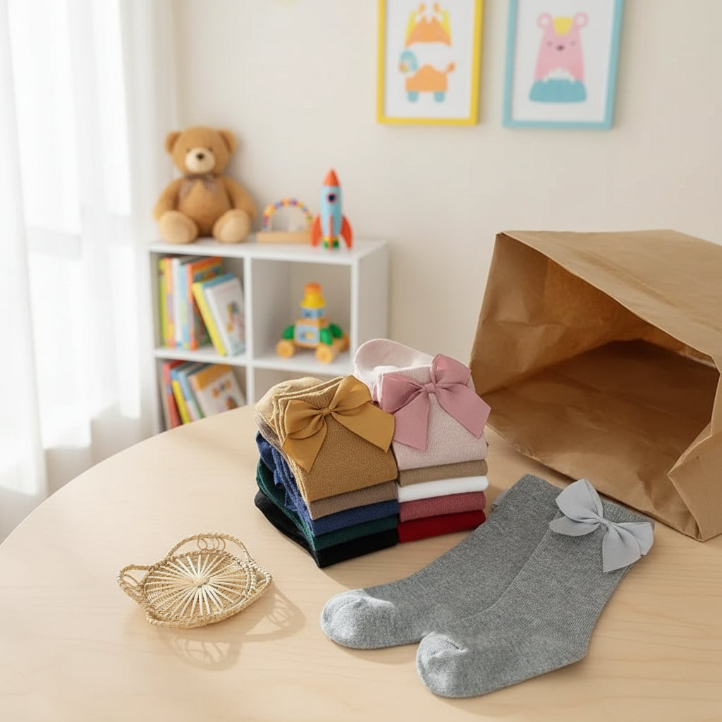 Toddler High Socks With Tie