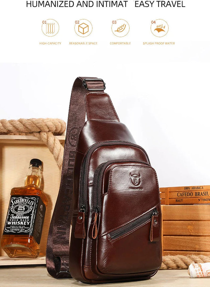 حقائب كروس بودي من الجلد الطبيعي