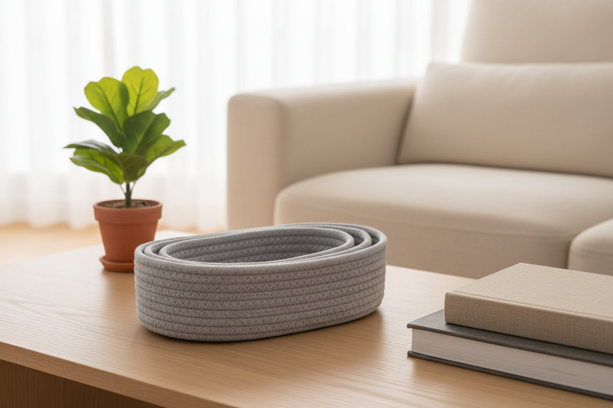 Rope Woven Organize Storage Baskets