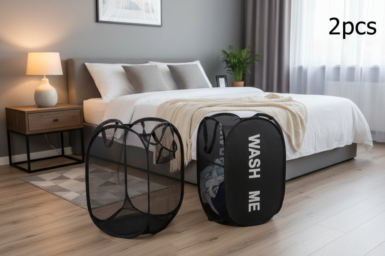 Mesh Pop-Up Laundry Baskets
