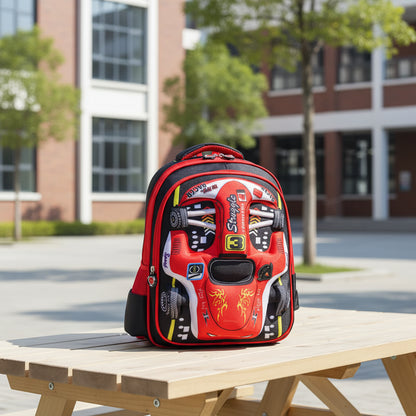 Racer 3D Cars Lightweight Backpacks Bags