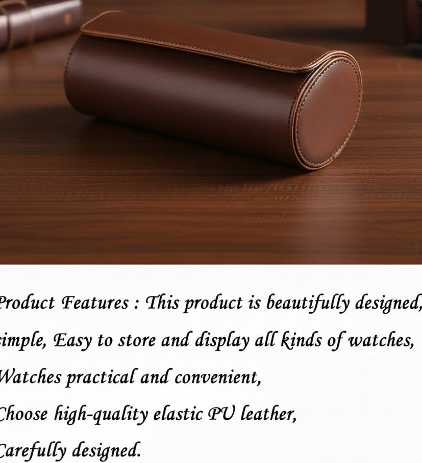 Black/Brown Watch Travel Cases