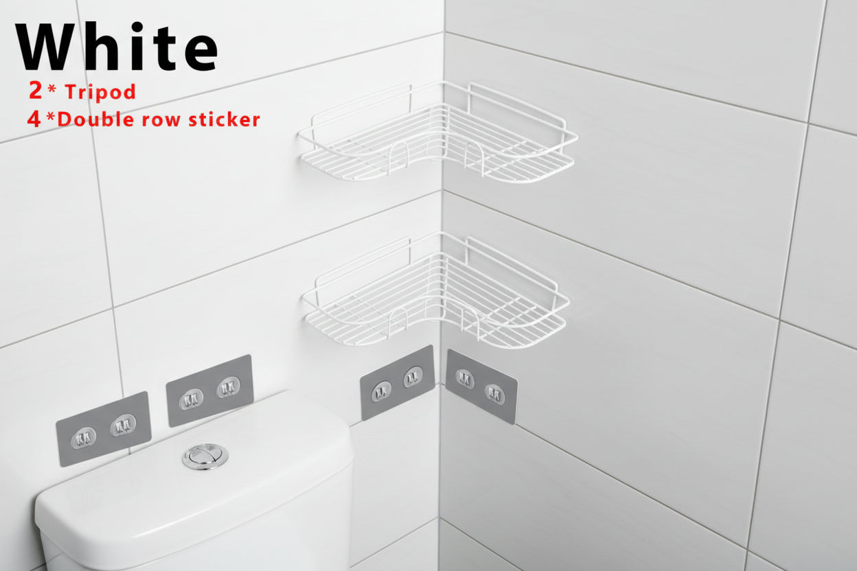 No-Drill Storage Rack Bathroom Shelves