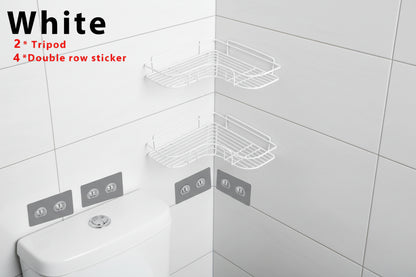 No-Drill Storage Rack Bathroom Shelves
