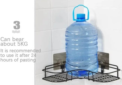 No-Drill Storage Rack Bathroom Shelves