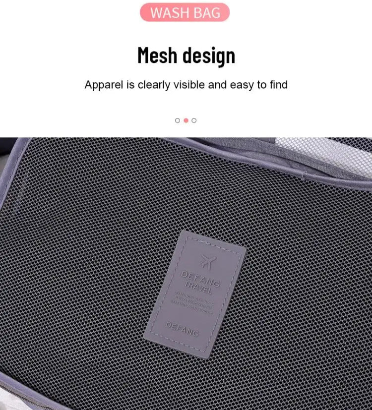 Waterproof Colorful Packing Organizers With Zipper(6Pcs)