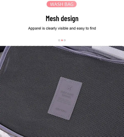 Waterproof Colorful Packing Organizers With Zipper(6Pcs)