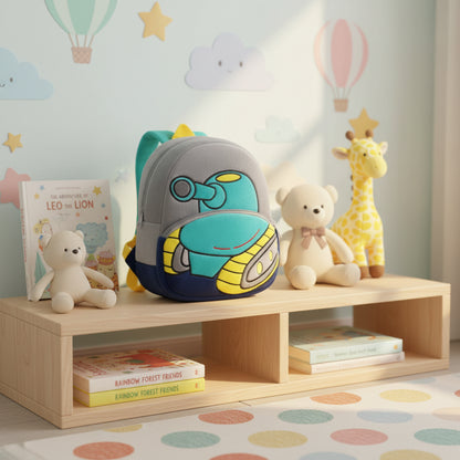 Engineering Vehicles Cartoon Kids Backpacks Bags