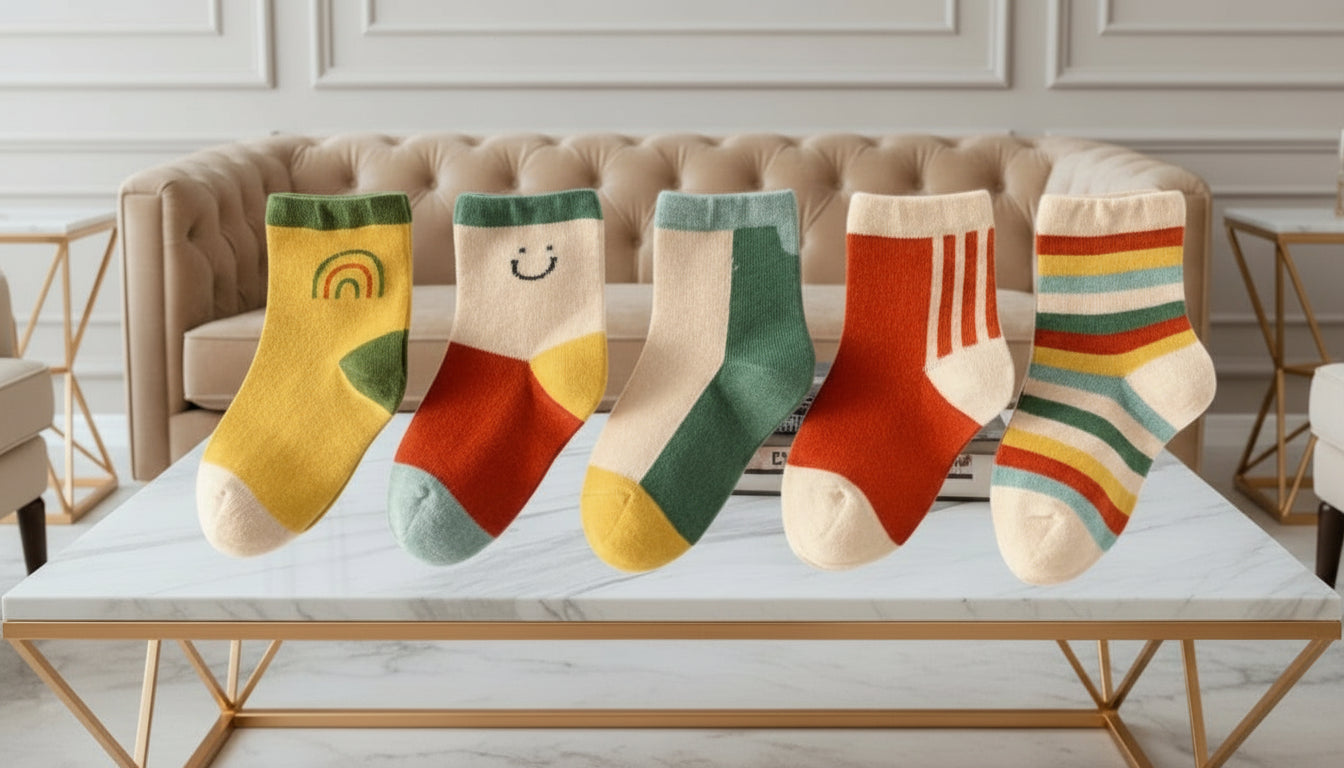 Lot de 5 paires de chaussettes mi-montantes douces et confortables