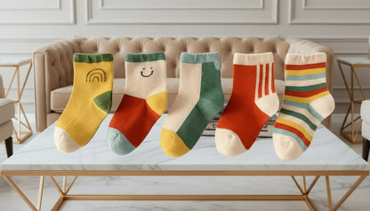 Lot de 5 paires de chaussettes mi-montantes douces et confortables
