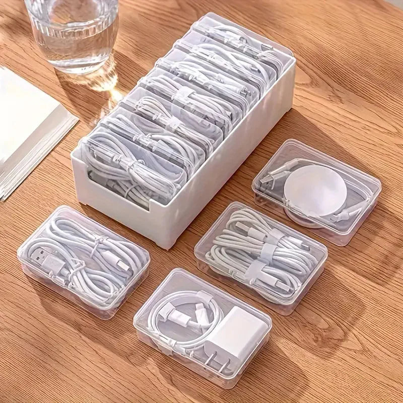 7 Small Cables Organizer Storage Boxes