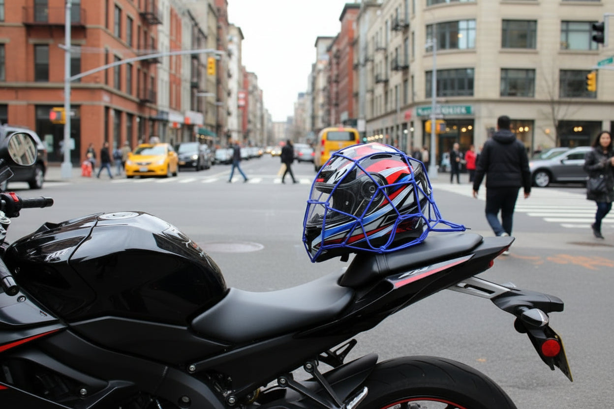 Motorbike/Bicycle Elastic Nets For Helmet Storage