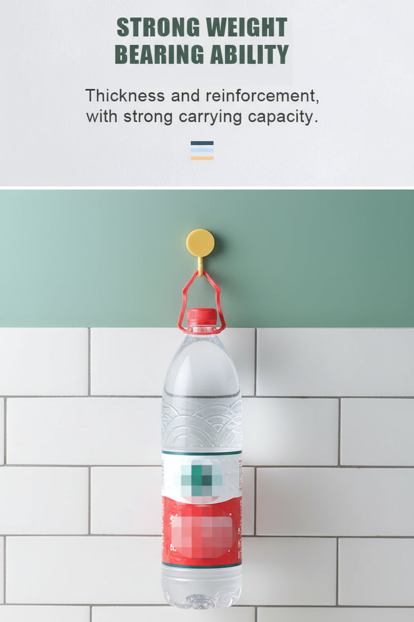 10Pcs Self Adhesive Wall Hooks Strong Without Drilling