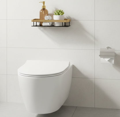 Wall Mounted No Drill Bathroom Shelves