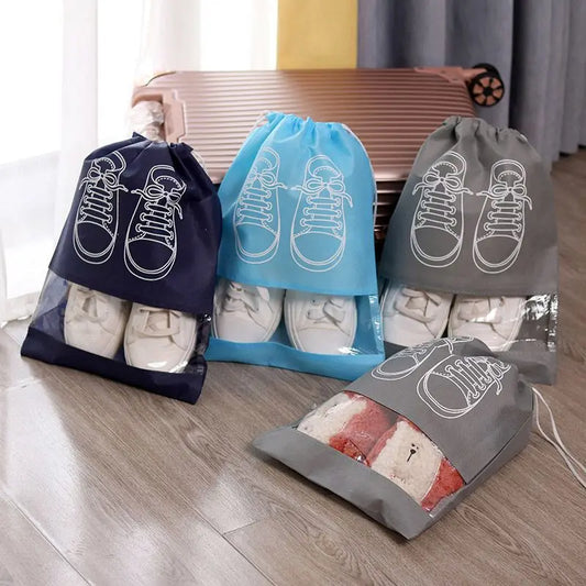 Lot de 5 sacs de rangement pour chaussures écologiques avec sangles