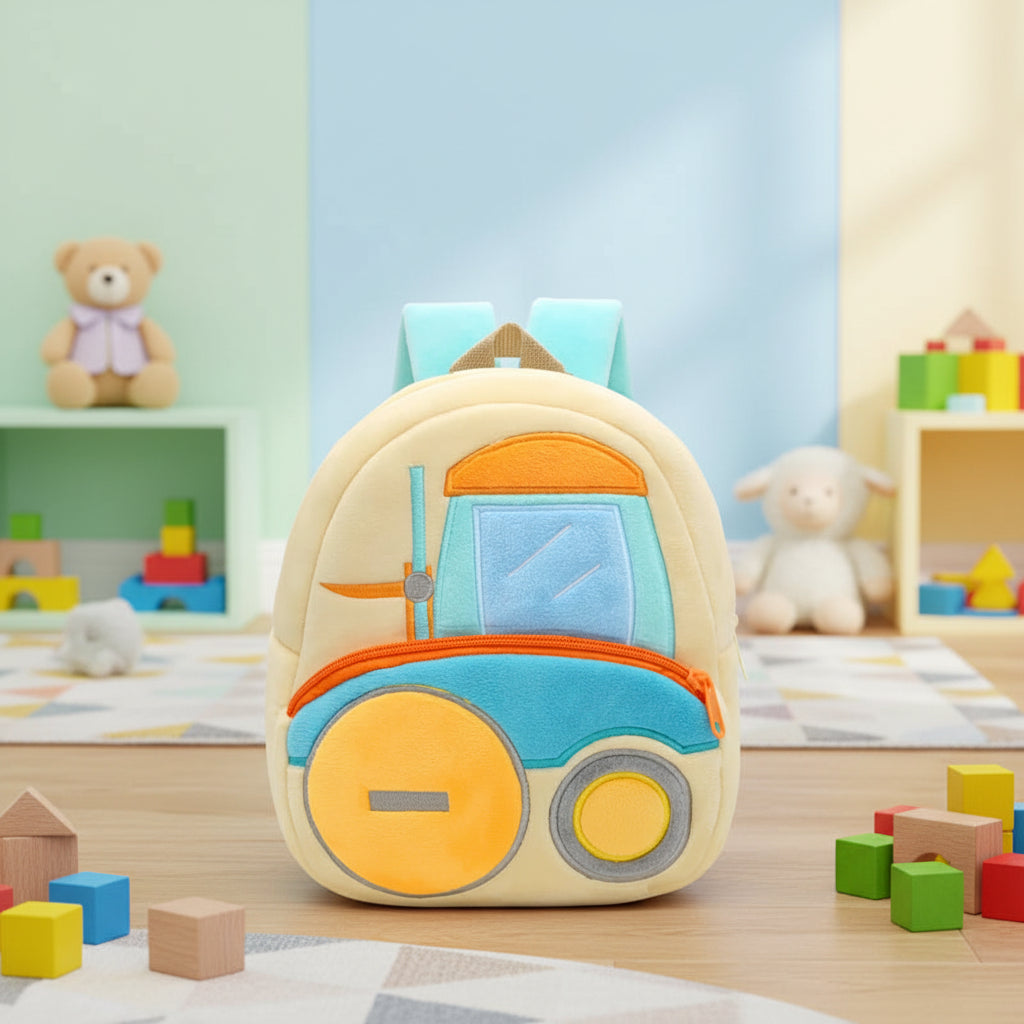 Engineering Vehicles Cartoon Kids Backpacks Bags