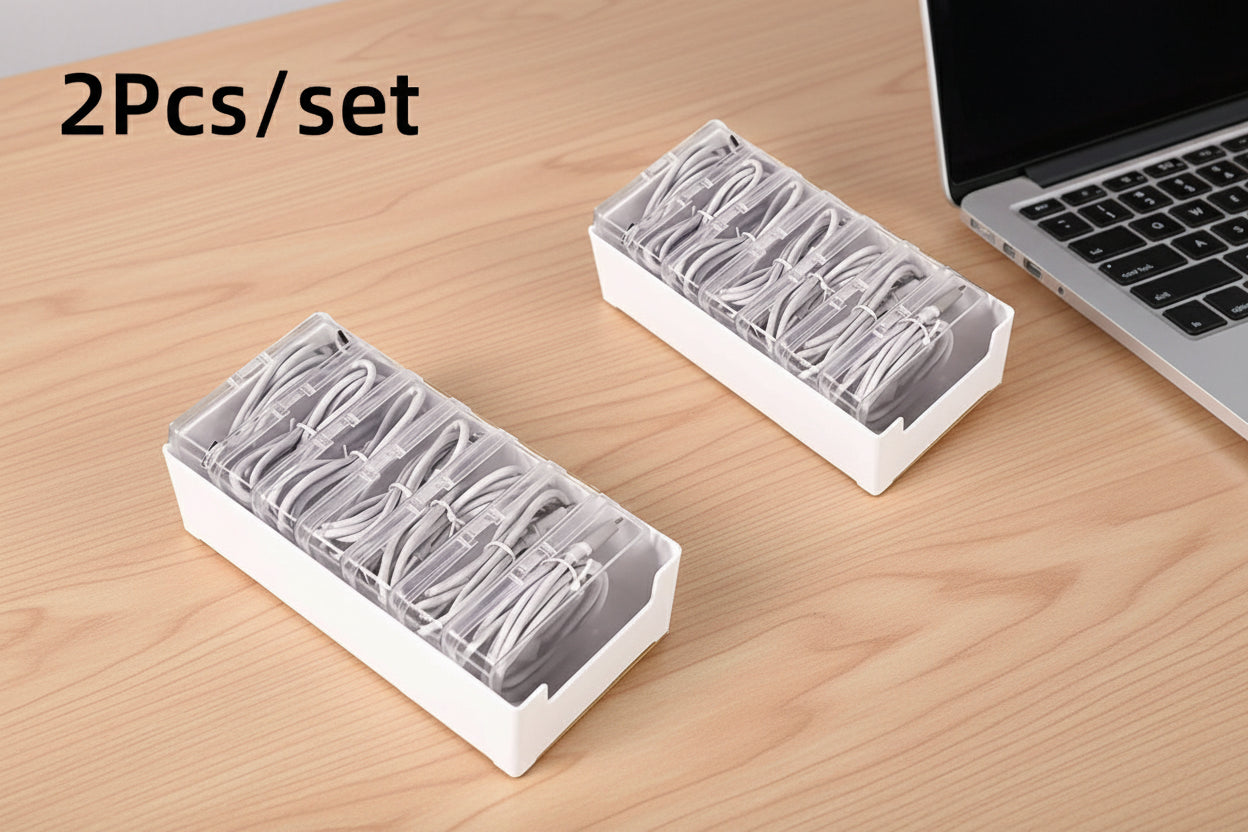 7 Small Cables Organizer Storage Boxes